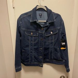 NWT LEE Brand Dark Wash Denim/Jean Jacket Size L w/ Pockets